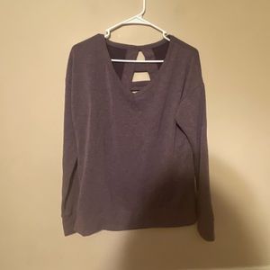 Purple athletic sweater
